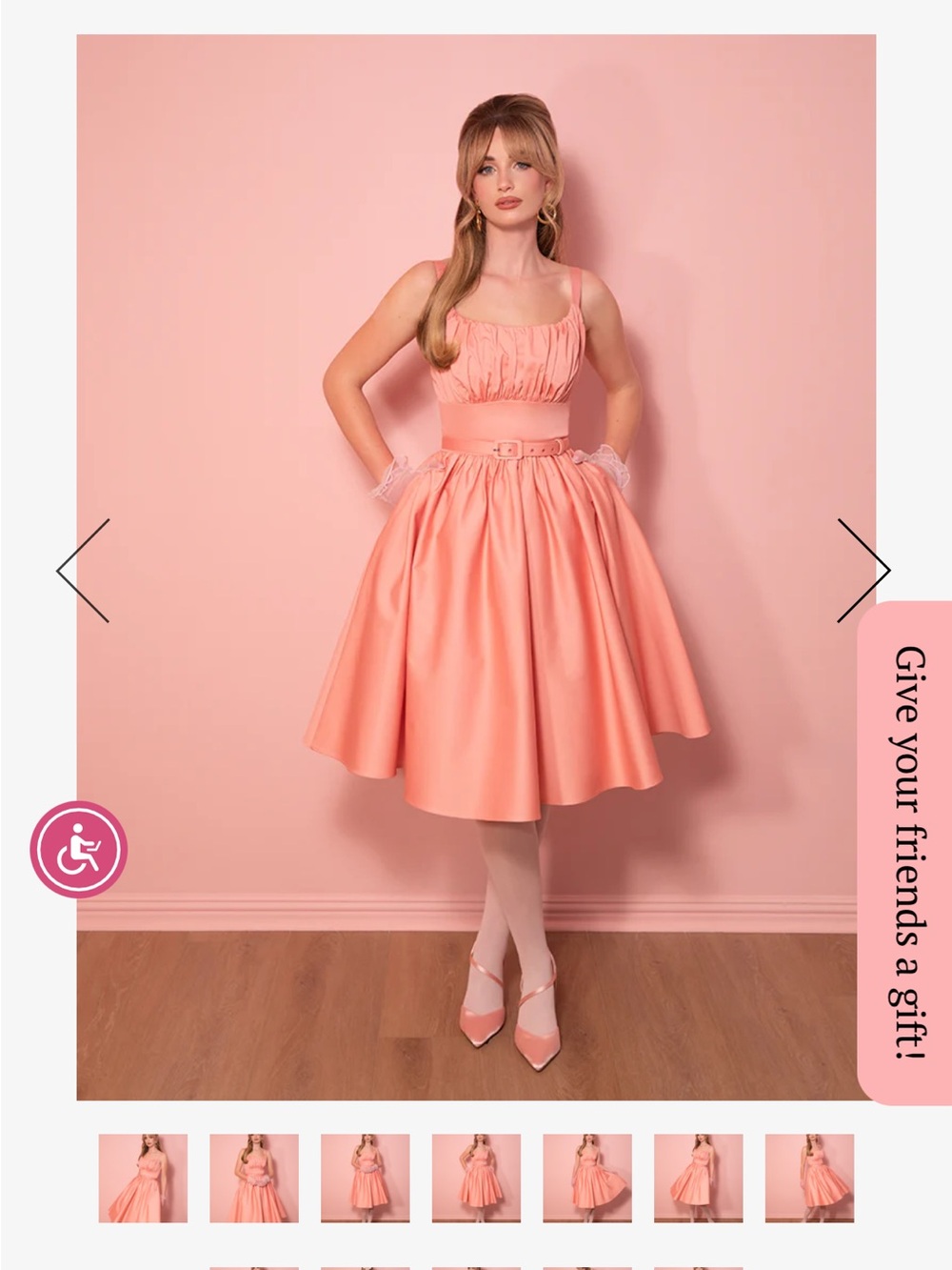 Ingenue Dress in Blush 3x-no belt